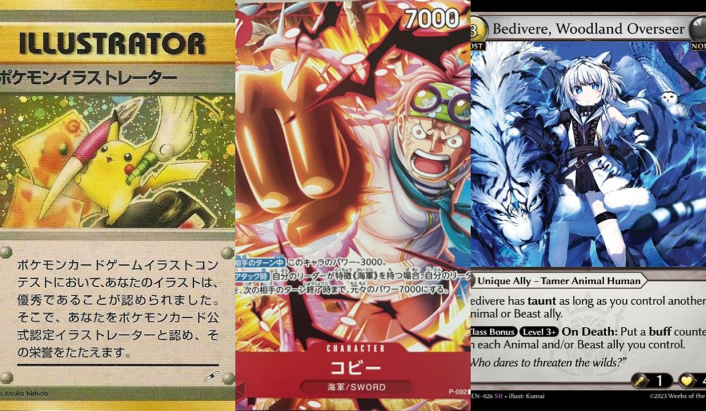 pokemon, one piece and grand archive tcg