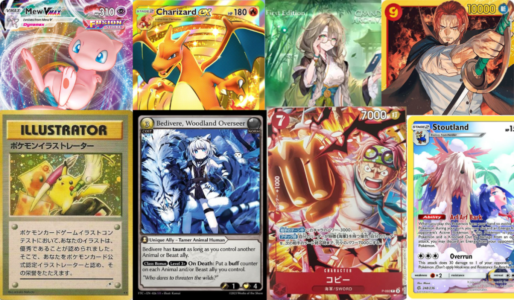 pokemon, one piece and grand archive tcg
